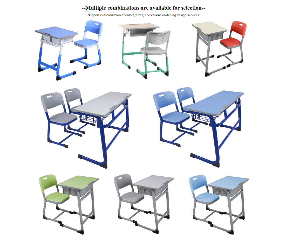 KAD035 School Classroom Double Study Desk and Chair