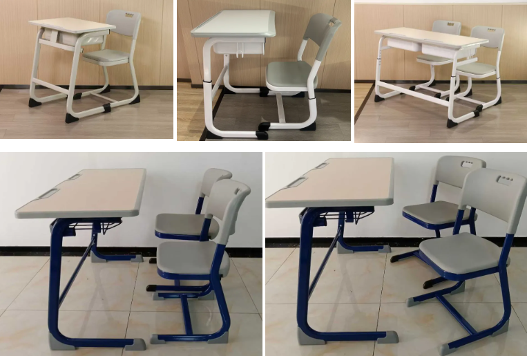 KAD035 School Classroom Double Study Desk and Chair