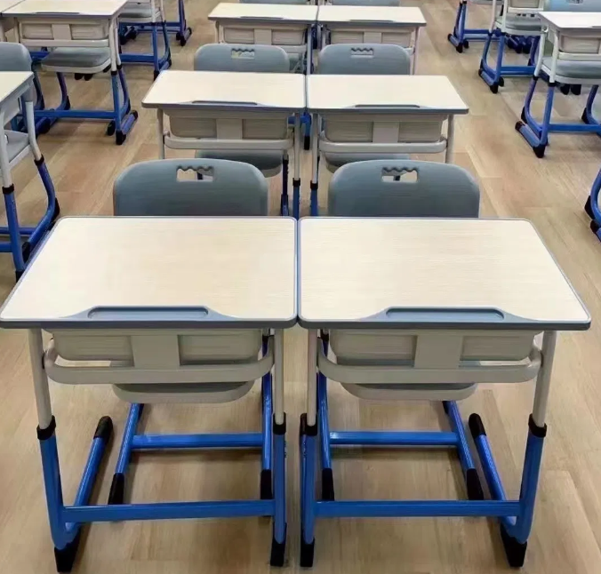 KAD035 School Classroom Double Study Desk and Chair