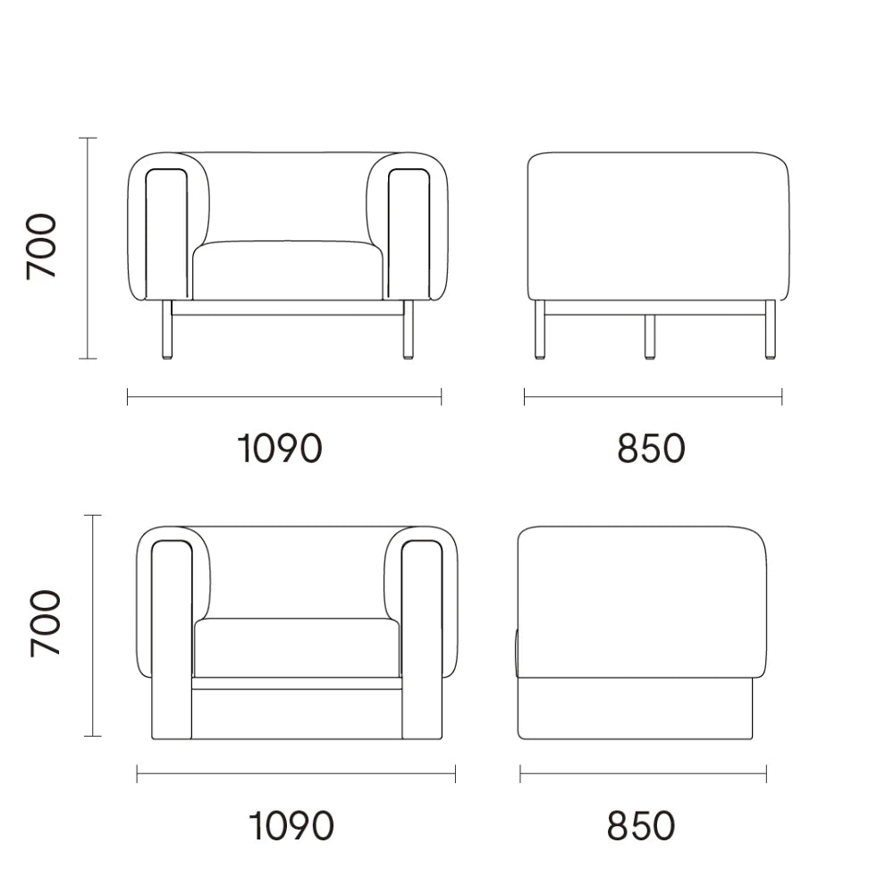 ST038 Piettro Single Office Sofa