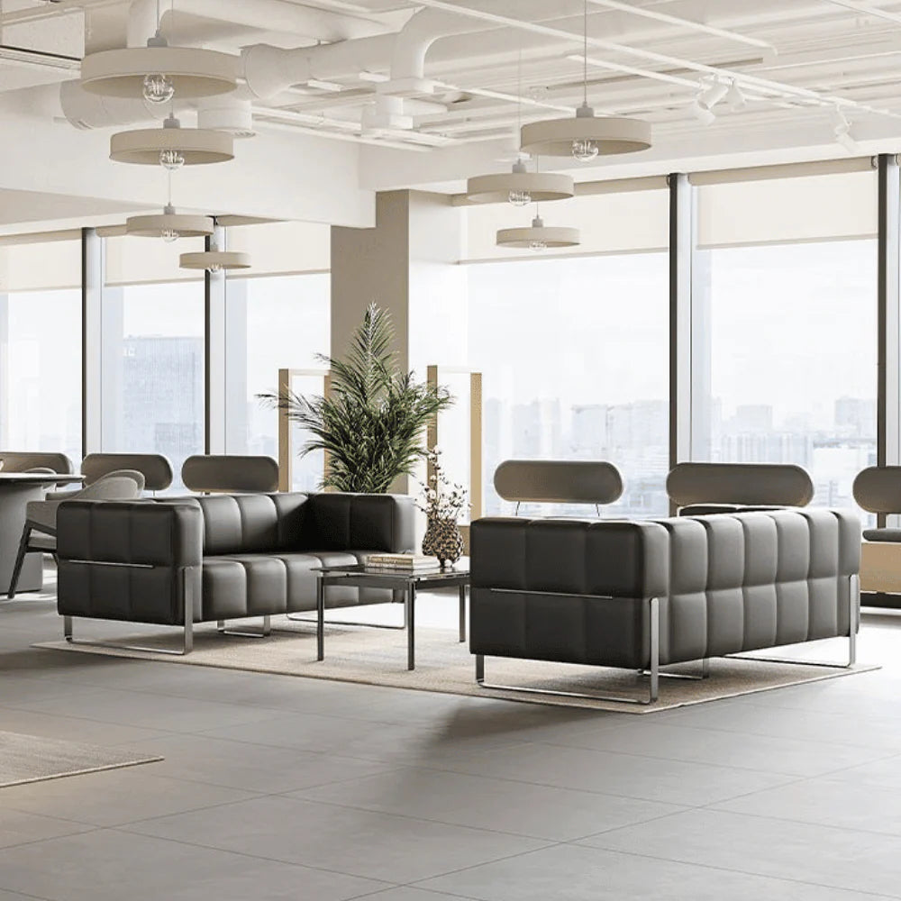 ST040 Cosimo Two-seat Cube Leather Office Comb