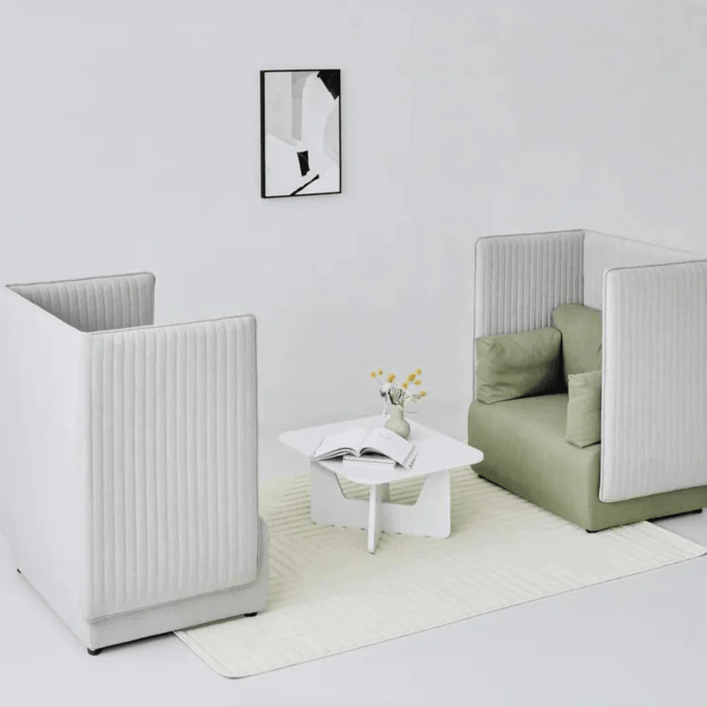 ST086 Laura Fabric Soundproof High-Back Office Sofa