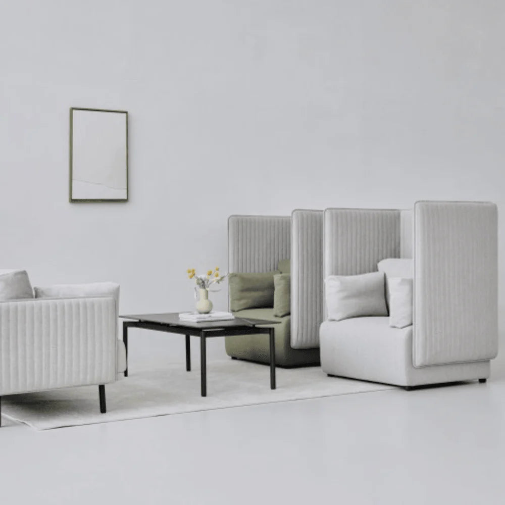 ST086 Laura Fabric Soundproof High-Back Office Sofa
