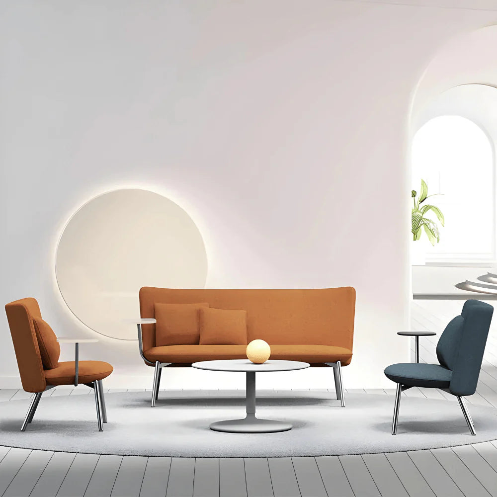 ST077-2 Alessia Two-Seat Designer Office Sofa with Coffee Table