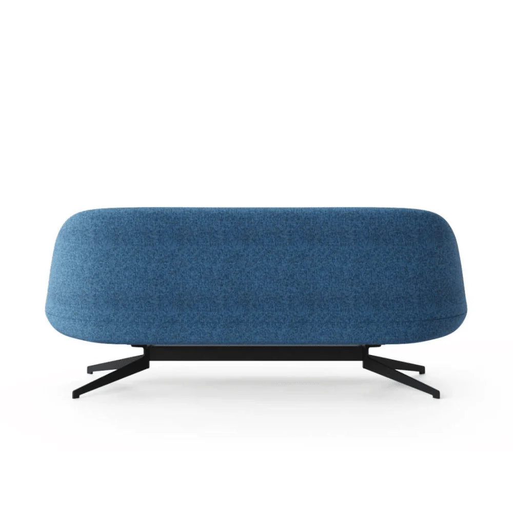 ST078-2 Bianca Two-Seat Curved Office Fabric Sofa with Coffee Table