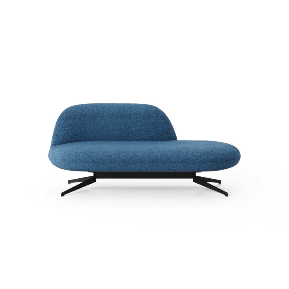 ST078-2 Bianca Two-Seat Curved Office Fabric Sofa with Coffee Table