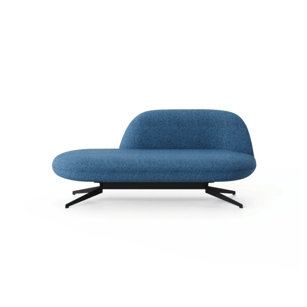 ST078-2 Bianca Two-Seat Curved Office Fabric Sofa with Coffee Table