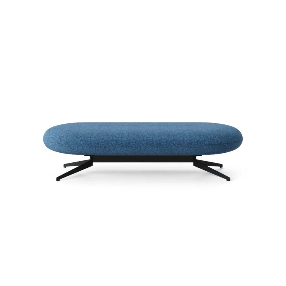 ST078-2 Bianca Two-Seat Curved Office Fabric Sofa with Coffee Table
