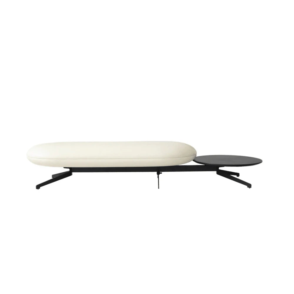ST078-2 Bianca Two-Seat Curved Office Fabric Sofa with Coffee Table