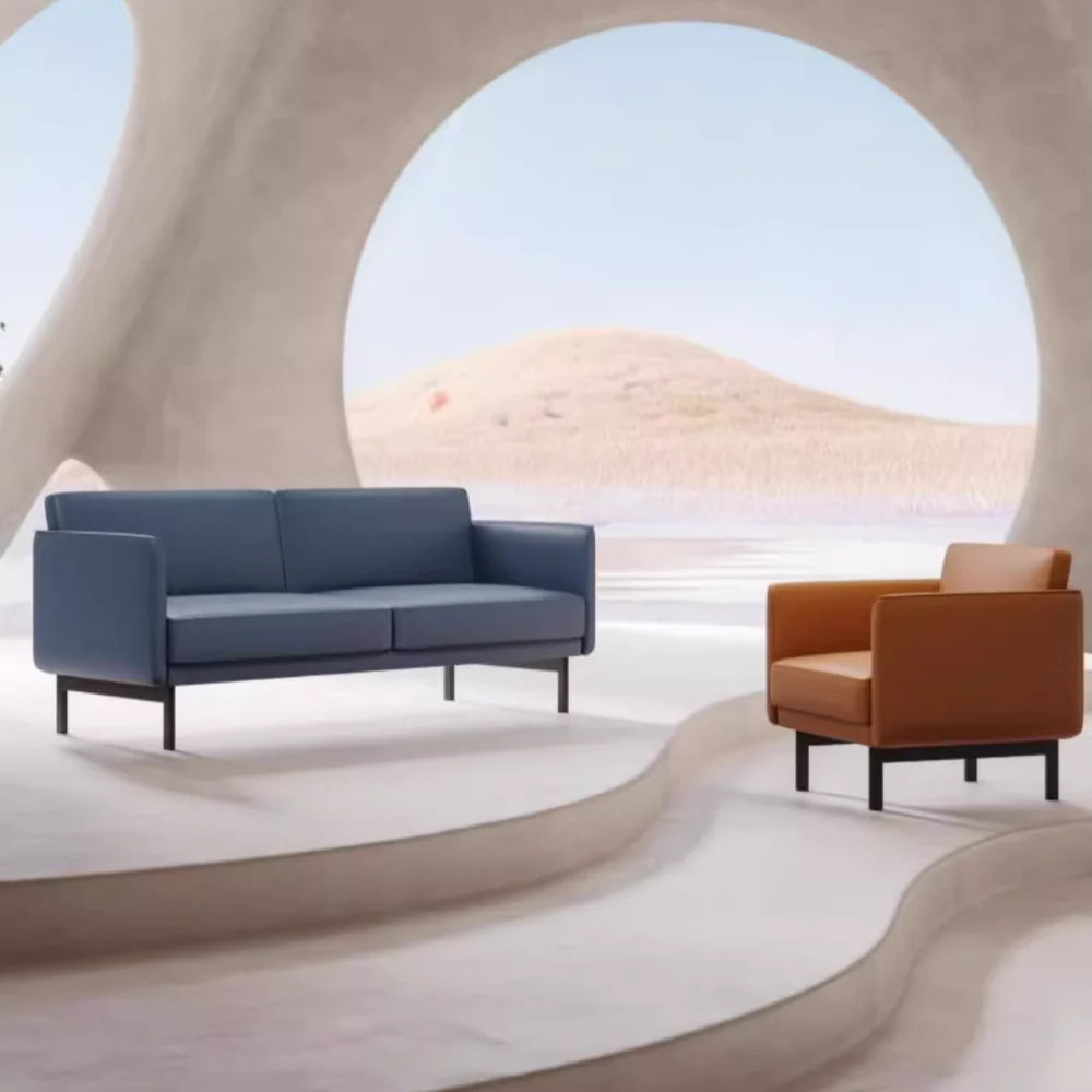 ST056-3 Paler Three-Seat Leather Office Sofa
