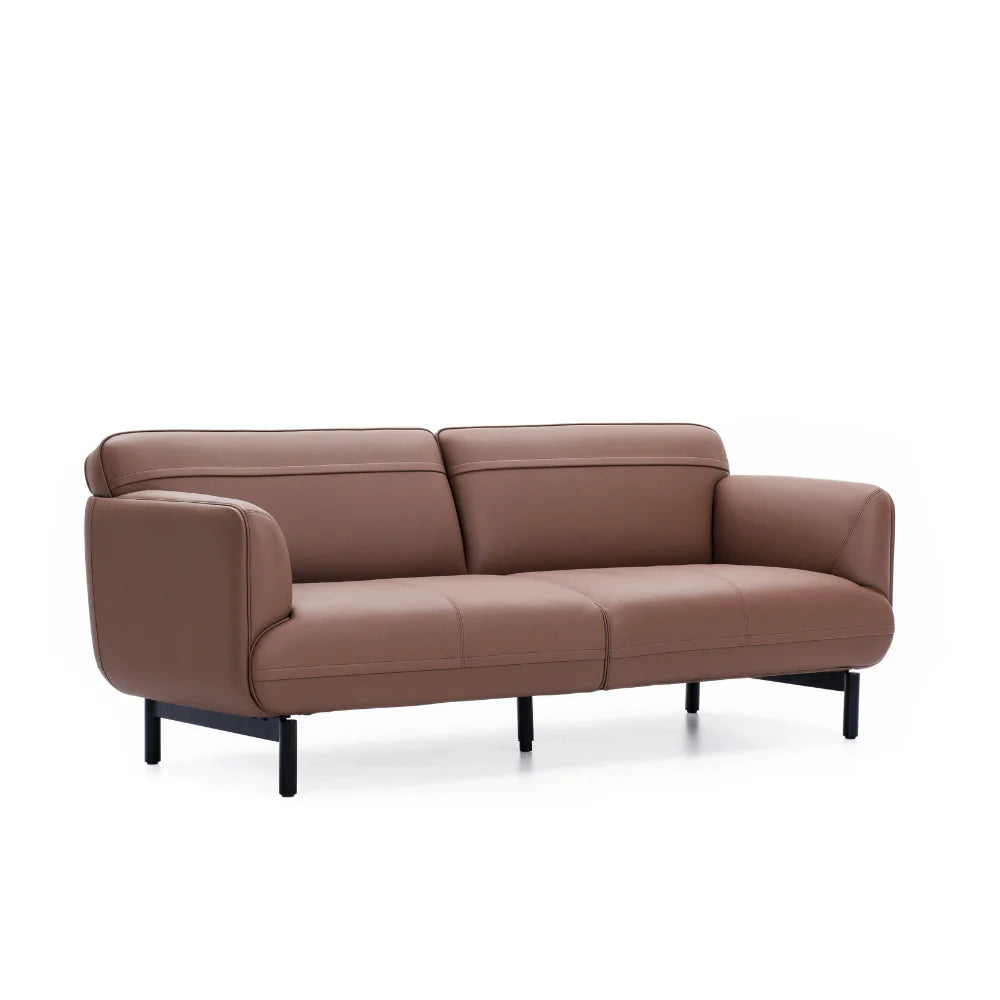 ST054 Erminio Three-seat arc leather office combing