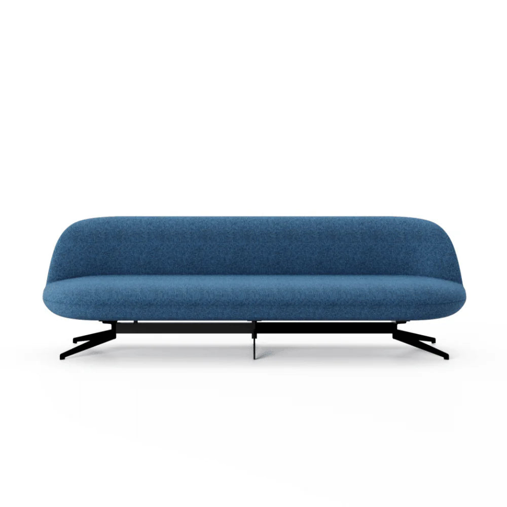 ST057 Danteo three-seat fabric curved office combing