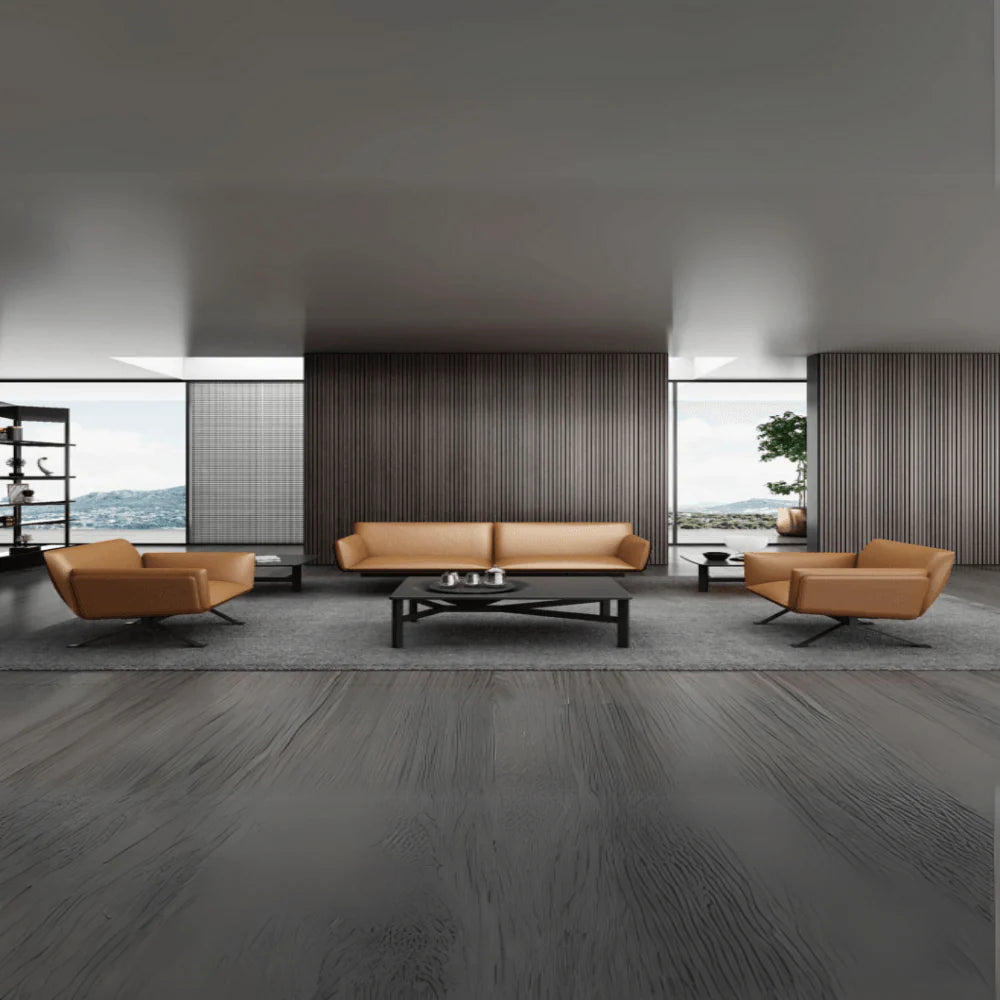 ST038-3 Club: Three-seat luxury faux leather sofa