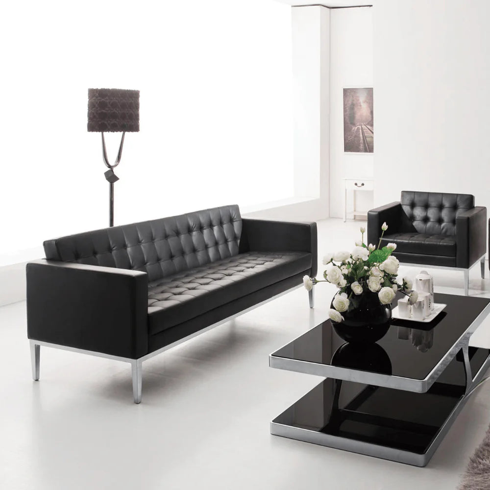 ST053-3 Giosu Three-Seater Classic Leather Office Sofa