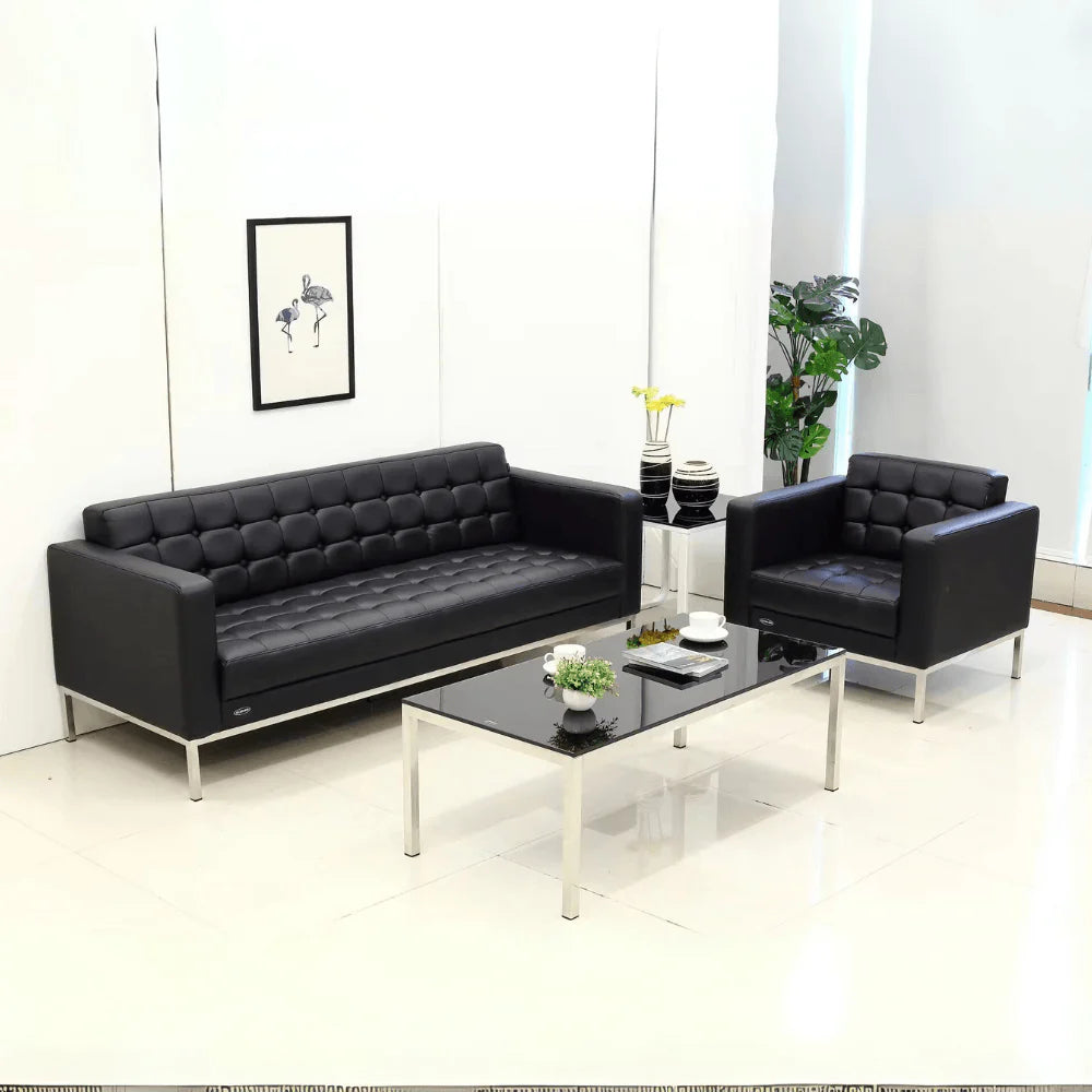 ST053-3 Giosu Three-Seater Classic Leather Office Sofa