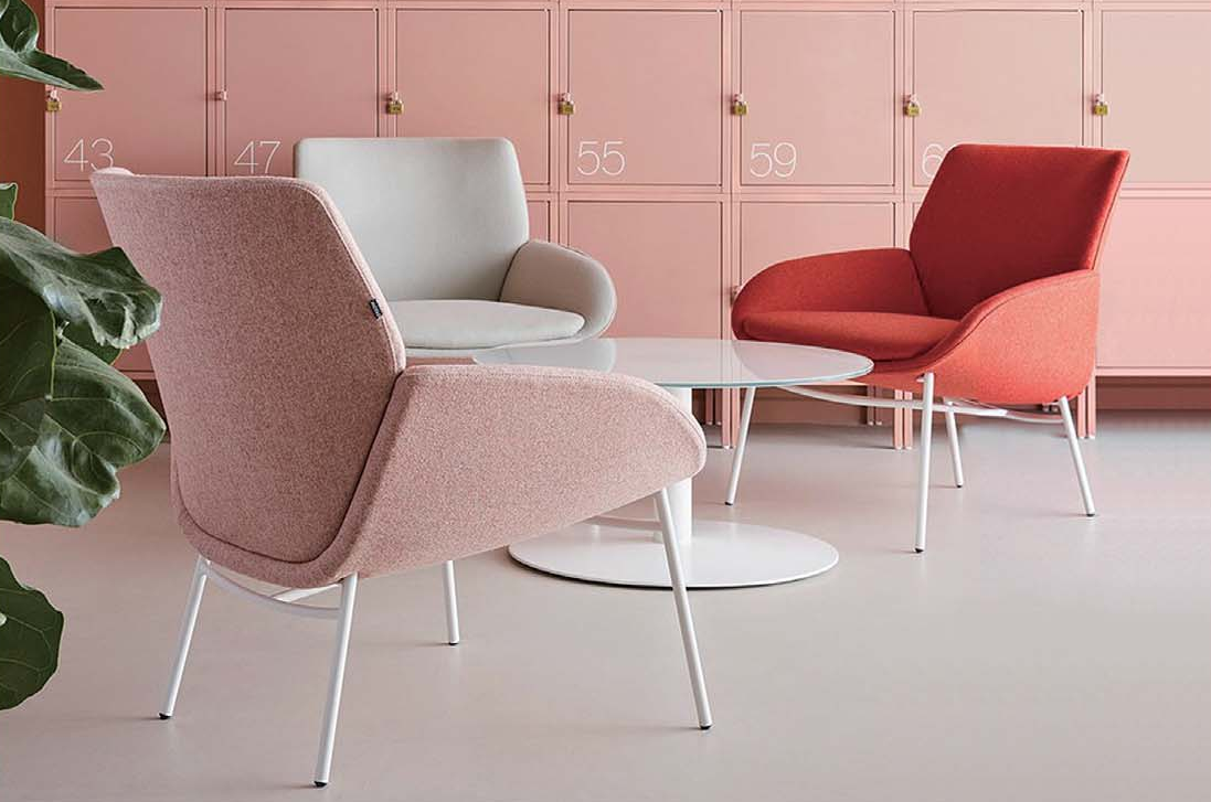 KSY057 Pelle Fabric Office Leisure Armchair