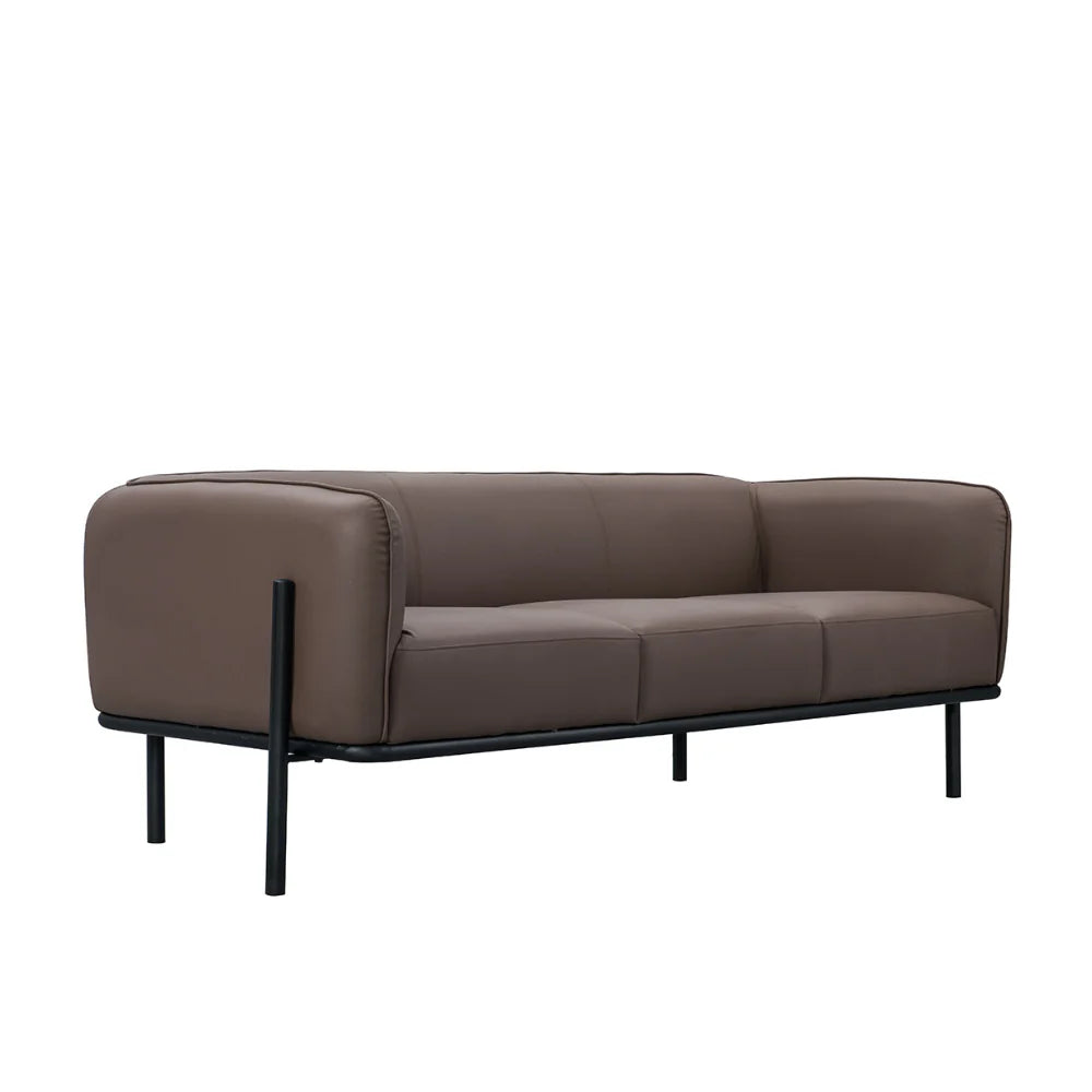 ST061 Remoo Three-seat office building casual leather combing