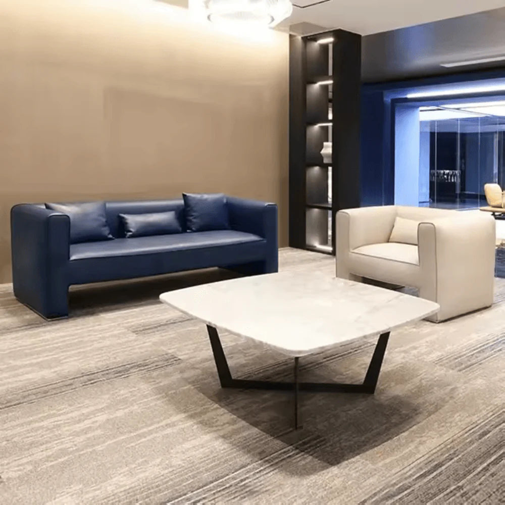 ST064-3 Fabbro Three-Seater H-Type Luxury Leather Sofa