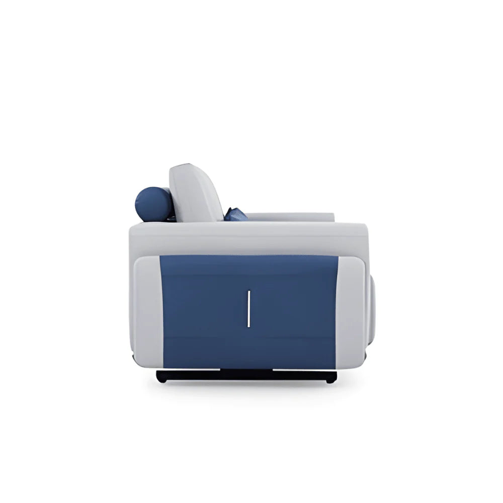 ST088-3 Paolo Three-Seat Faux Leather Office Sofa with Magazine Bag