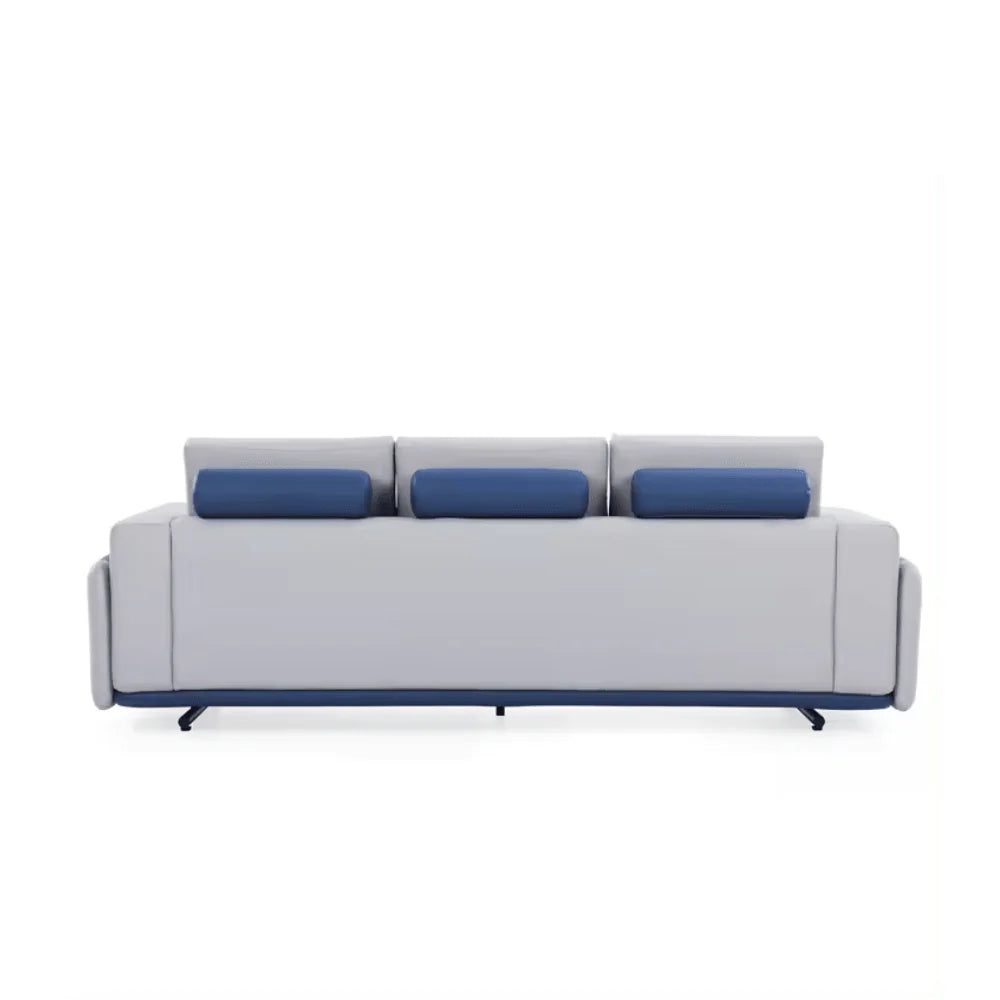 ST088-3 Paolo Three-Seat Faux Leather Office Sofa with Magazine Bag