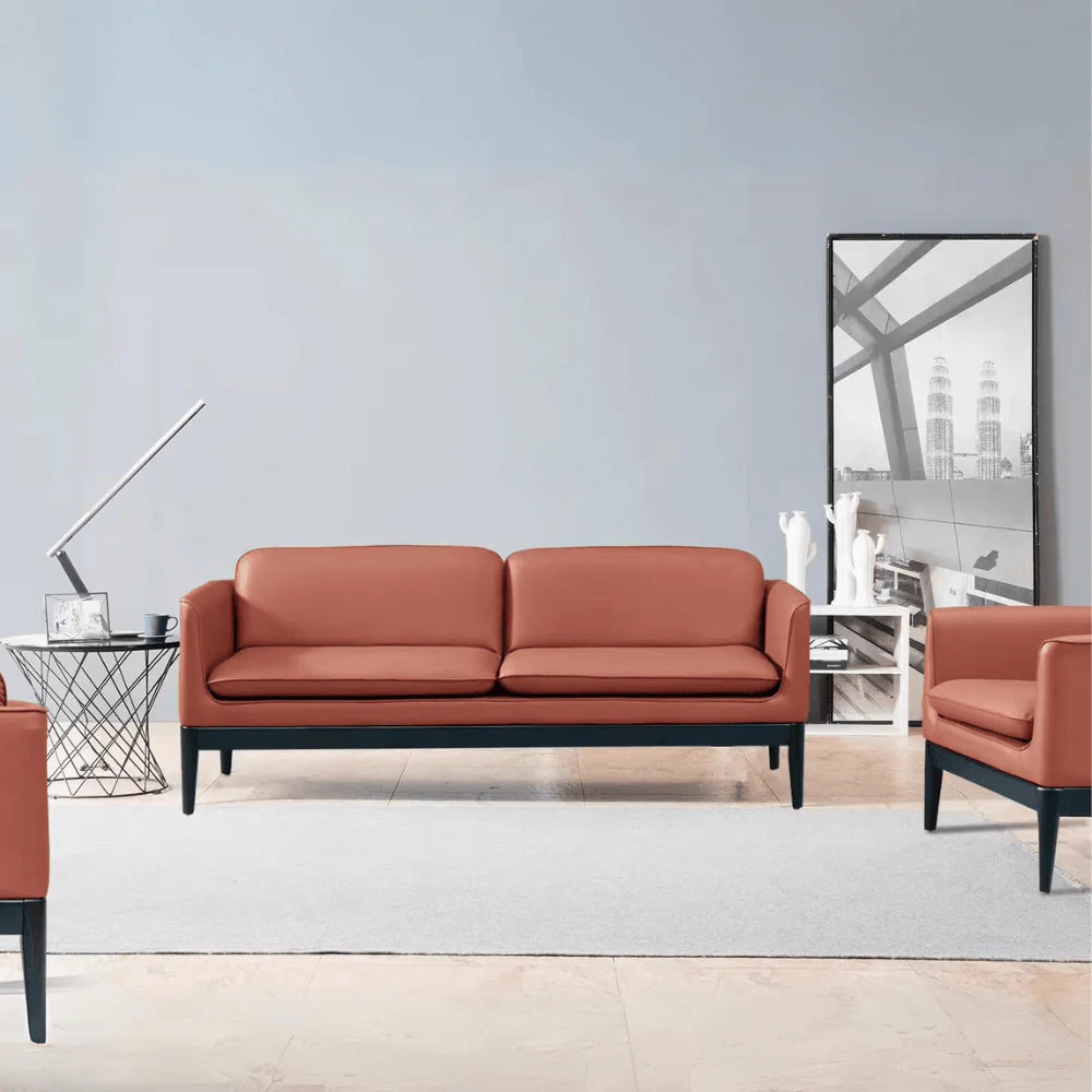 ST034-3 Viola Two-Seat Business Leather Sofa