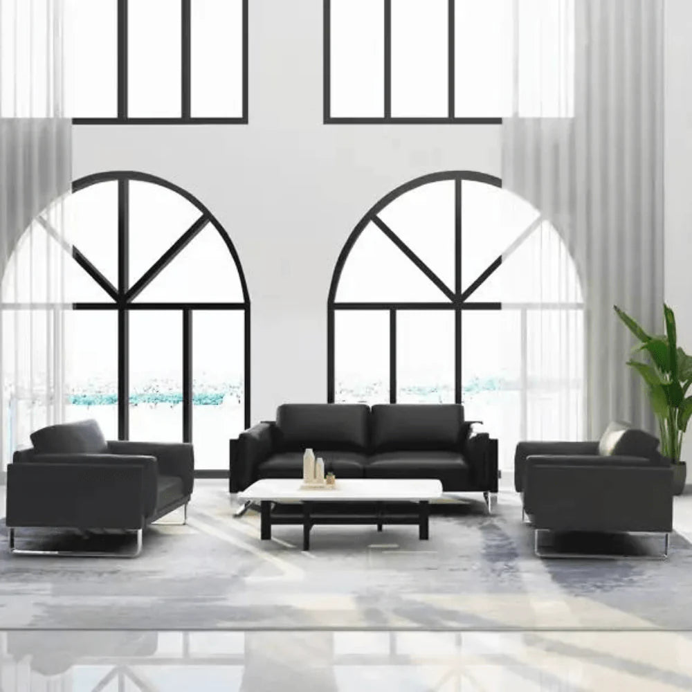 ST046-3 Moda Three-Seat Luxury Leather Office Sofa