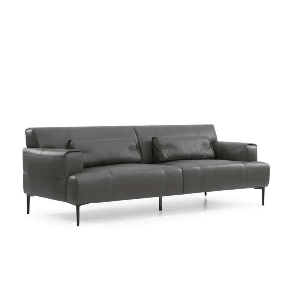 ST075 Aldo Three-seat reception leather office combing