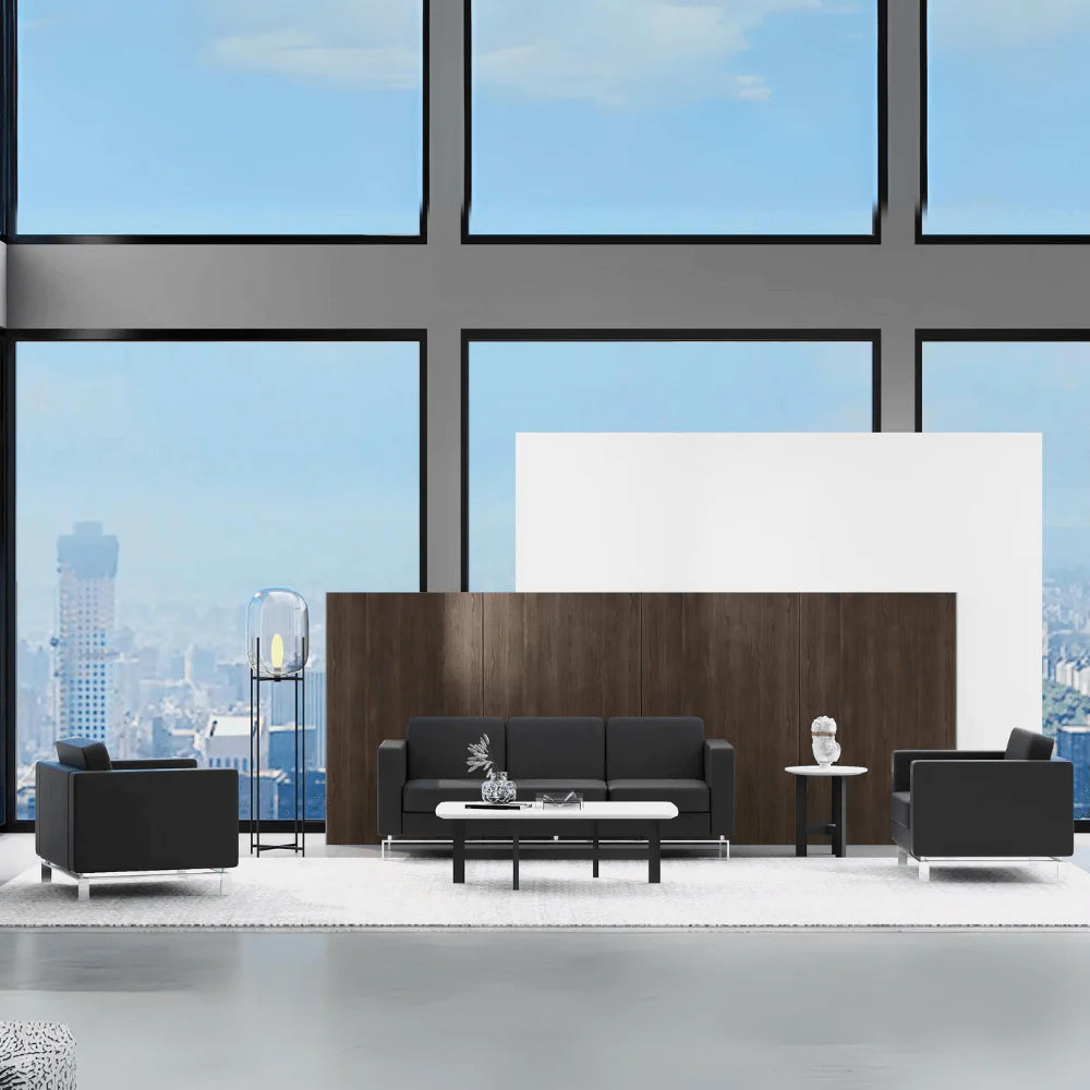 ST035-3 Andrea Three-Seat Office Leather Sofa