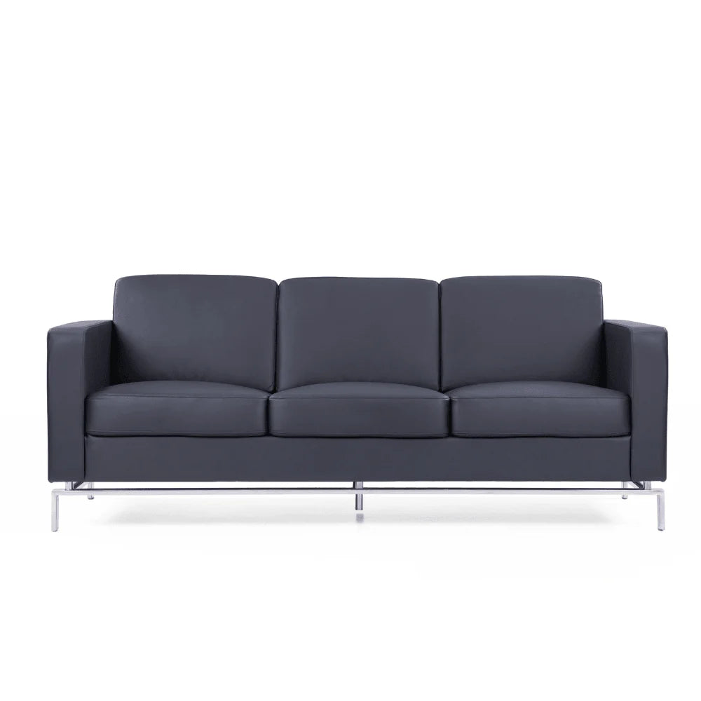 ST081 Leop Three-seat office leather combing