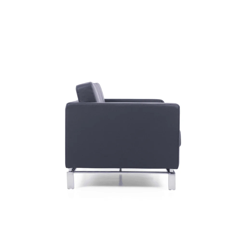 ST081 Leop Three-seat office leather combing