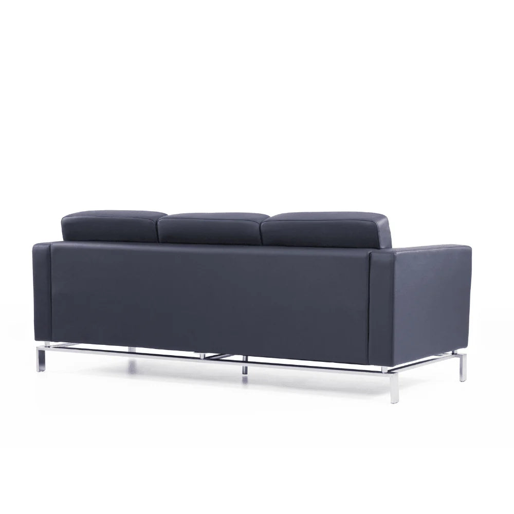 ST081 Leop Three-seat office leather combing