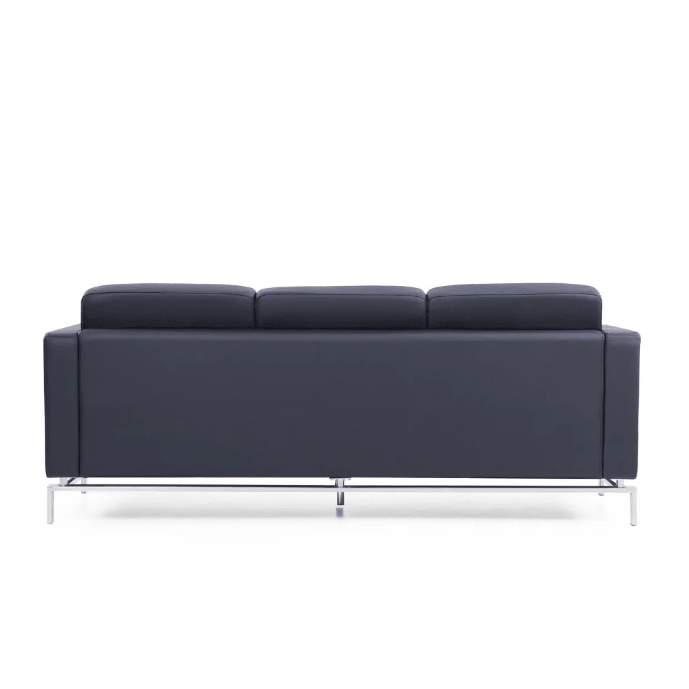 ST081 Leop Three-seat office leather combing