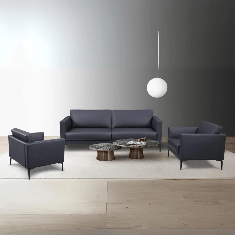 ST084 Tiziano Two-seat office leather combing