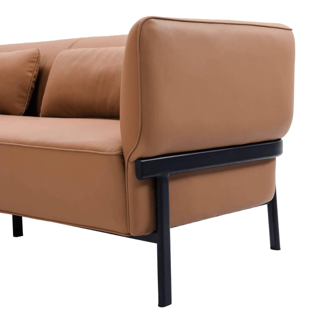 ST076-3 Lea Business Leather Three-Seater Sofa