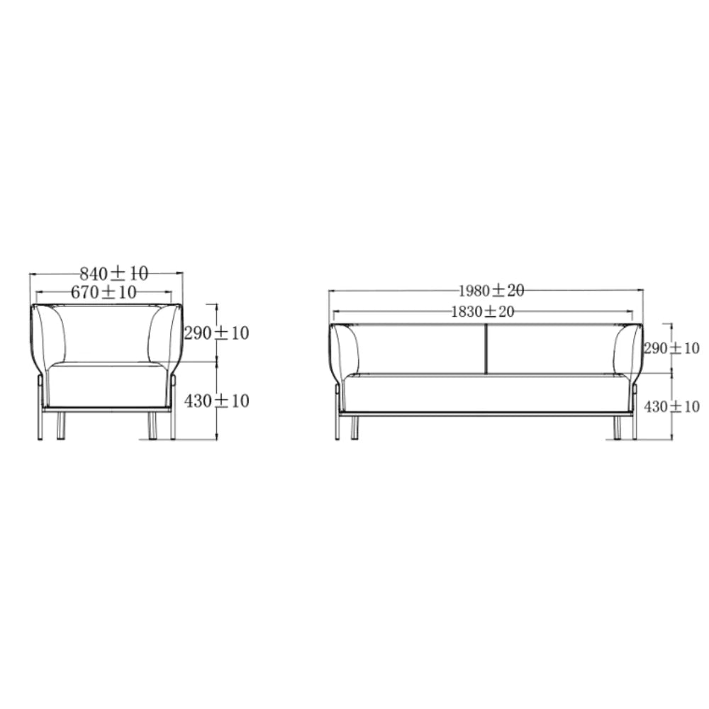 ST085 Nereo Business Leather Three-Seater Comb