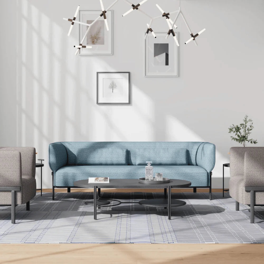 ST076-3 Lea Business Leather Three-Seater Sofa