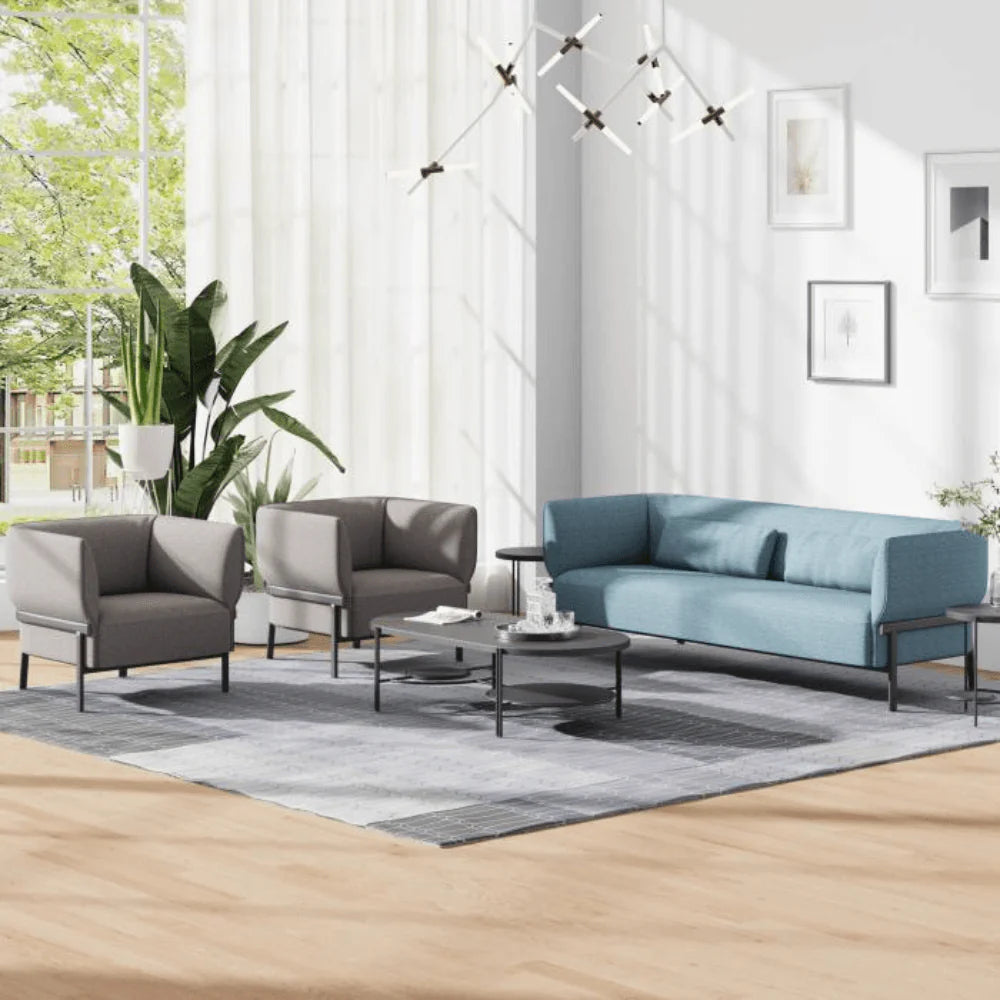 ST076-3 Lea Business Leather Three-Seater Sofa