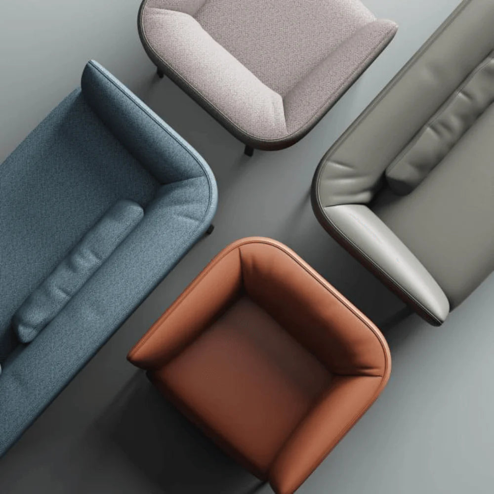 ST076-3 Lea Business Leather Three-Seater Sofa