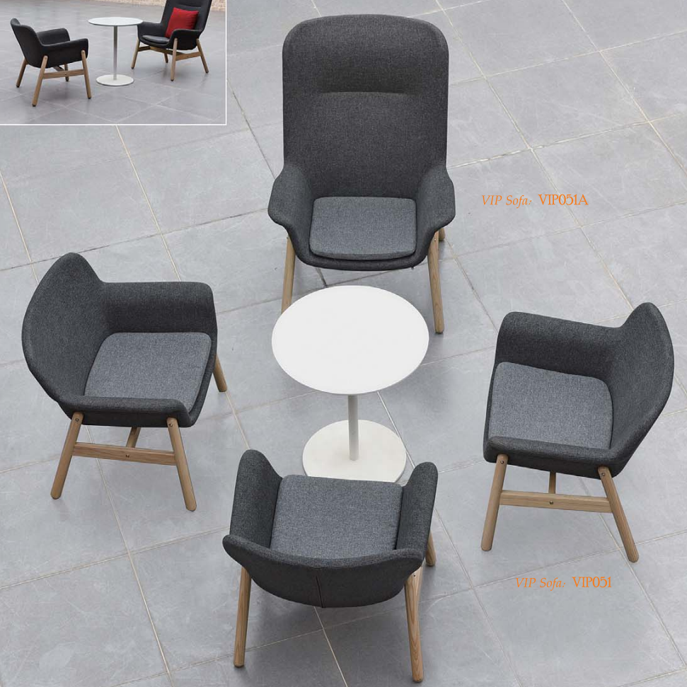 OL111081 北歐木腳布藝休閒椅|Nordic Wood Leg Lounge Chair
