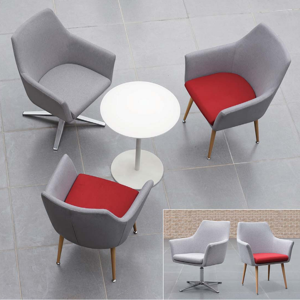 OL111079 厚墊舒適布藝休閒椅|Cushioned Fabric Lounge Chair