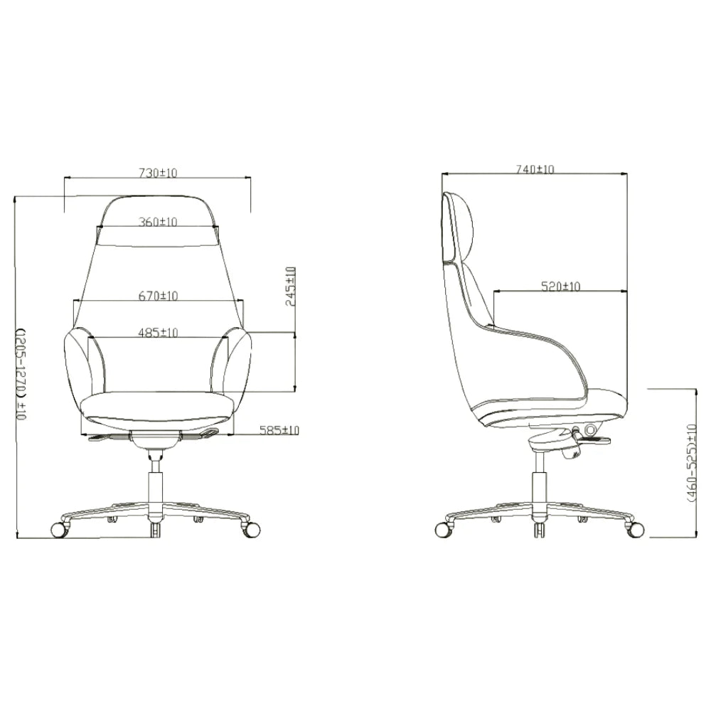KH326A Sorre High Back Leather Executive Chair