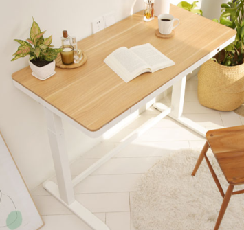 Total-IN-ONE STANDING DESK WITH DRAWER (WOODEN) - Oak_White (EW8-01W)
