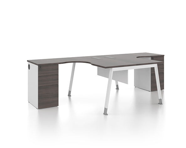 KA16 Noqi Desk with Storage Side Cabinet