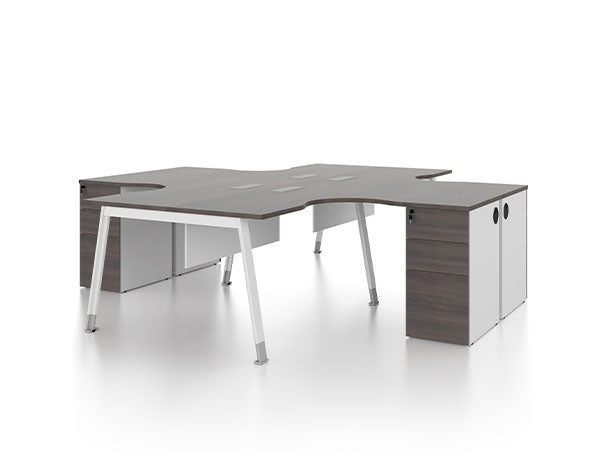 KA16 Noqi Desk with Storage Side Cabinet