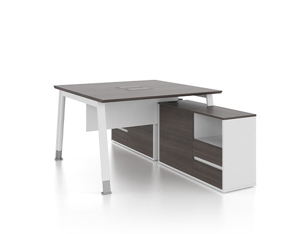 KA16 Noqi Desk with Storage Side Cabinet
