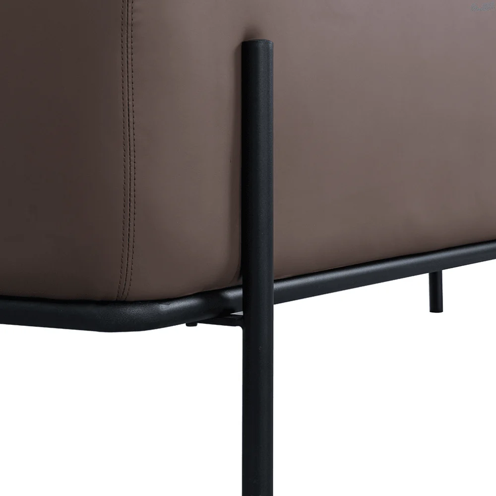 KST068 Knole Leather Office Single Sofa