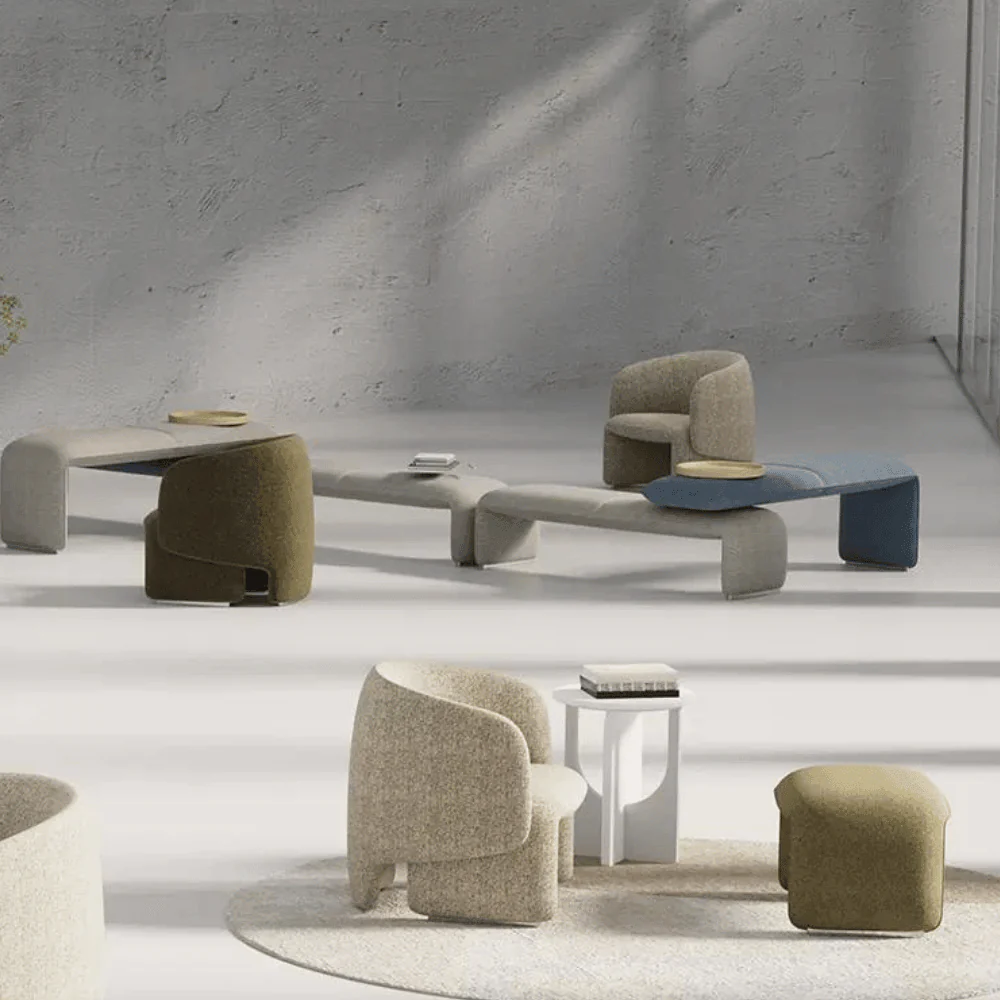 ST103 Sectional 布藝休閒長凳排椅組合