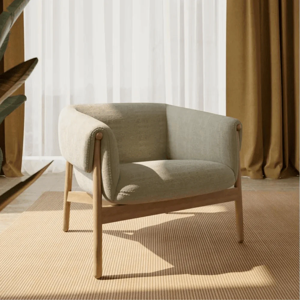 KST050 Chaise Fabric Single Leisure Armchair