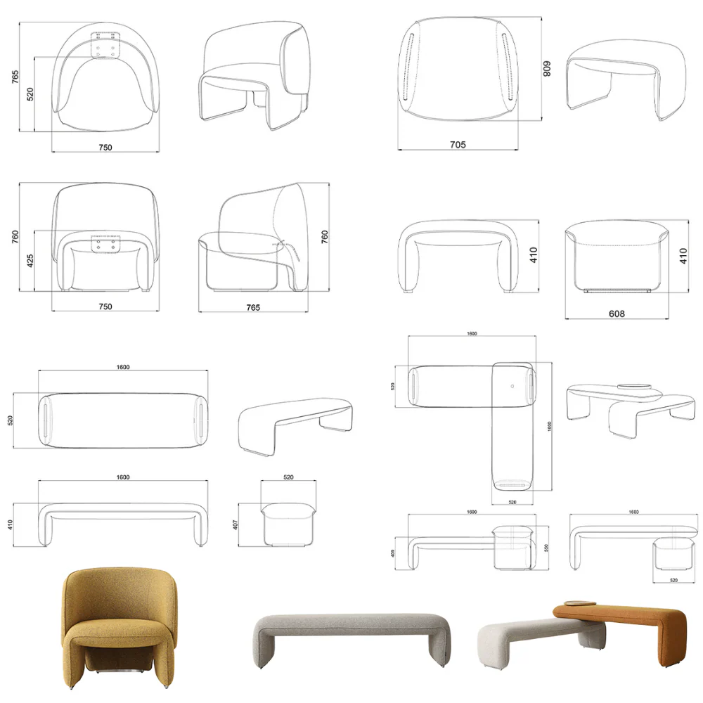 ST007 Sleeper Fabric Relaxing Single Sofa Chair