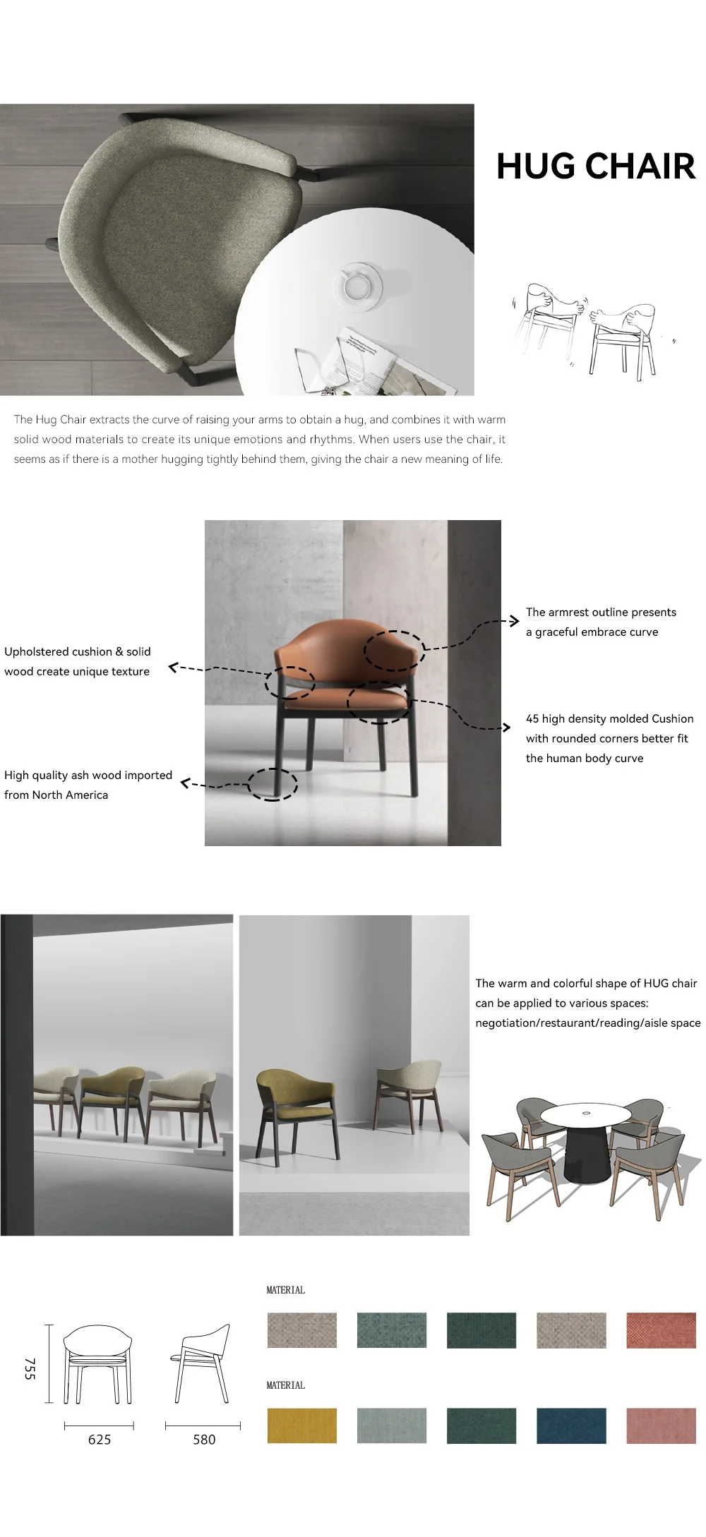 KST058 Banquette Office Fabric Leisure Armchair